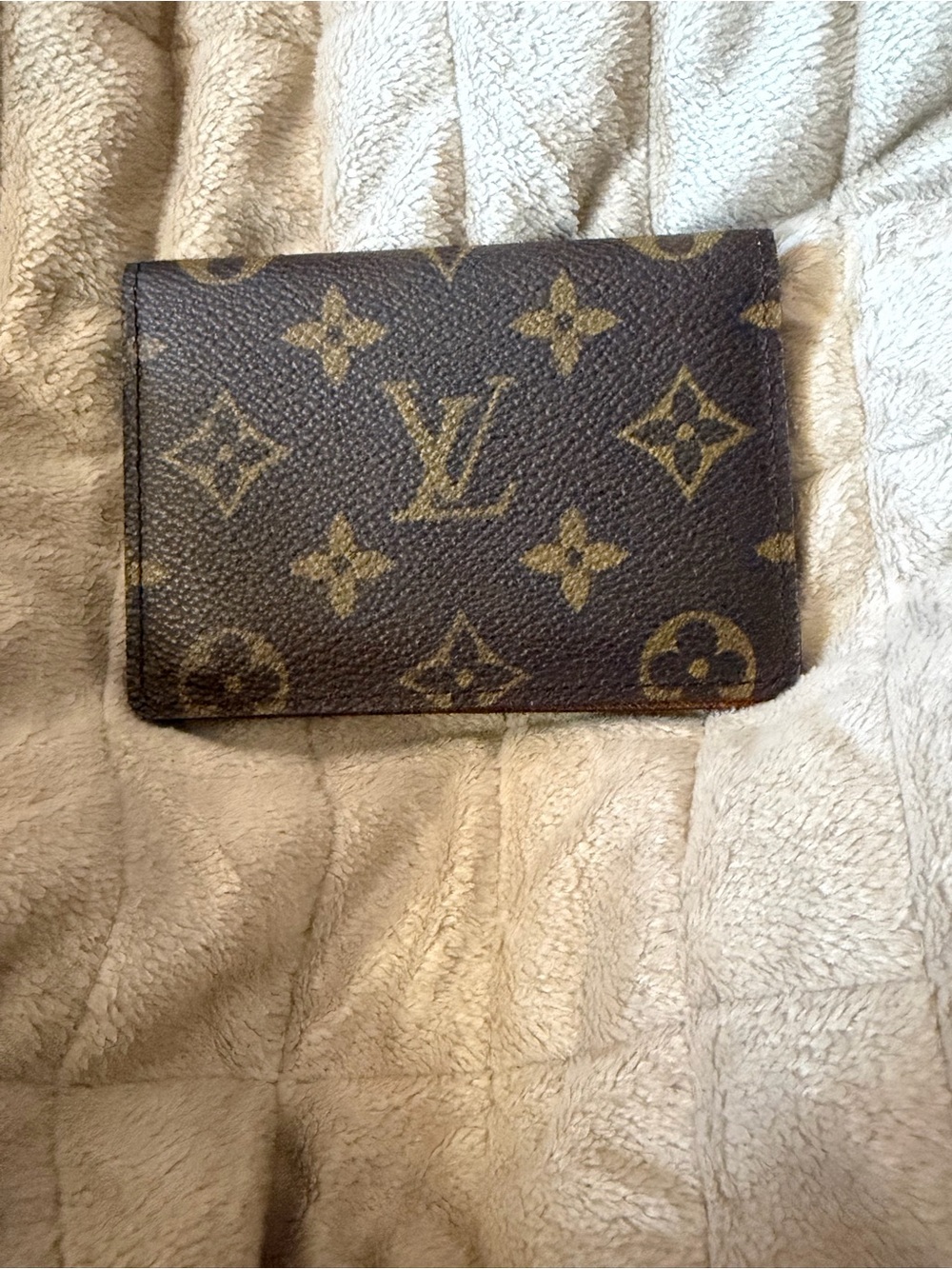 Louis Vuitton ID Card, Credit Card, Cash in Classic LV Monogramed Coated Canvas